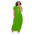 2021 New arrivals women latest design summer high quality fashionable wholesale clothing polyester loose casual long dresses